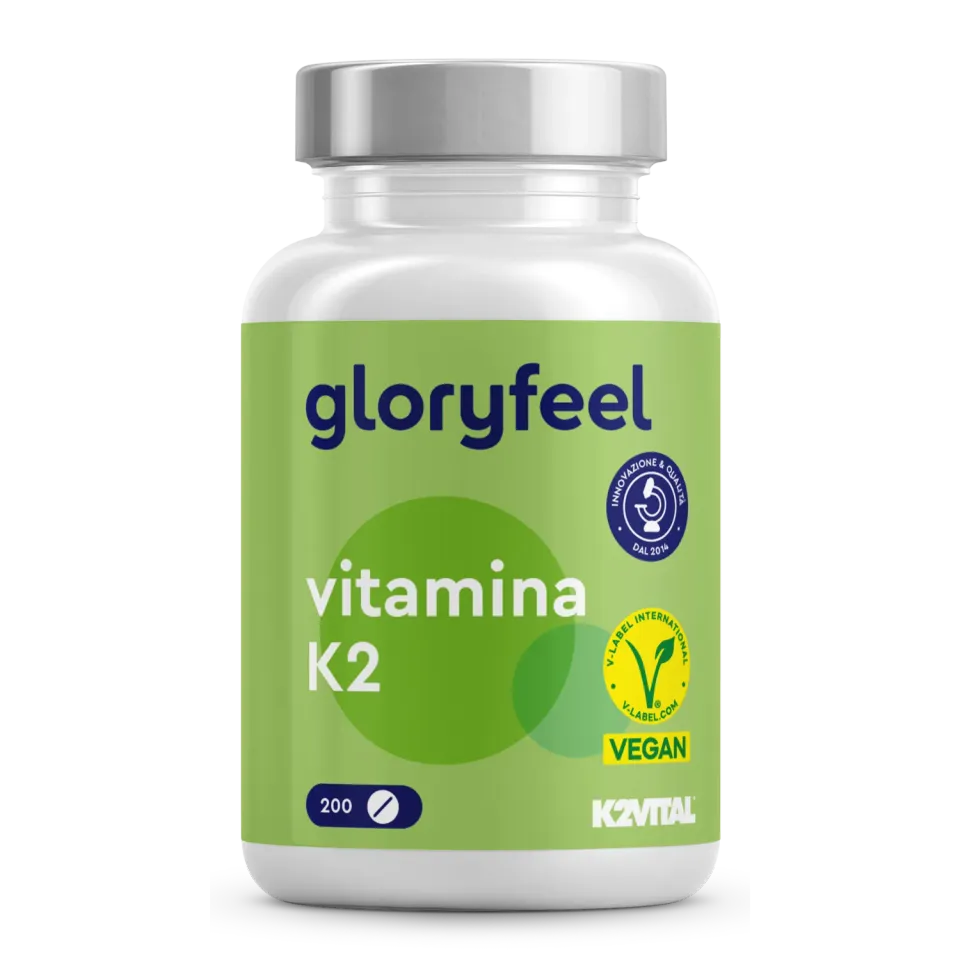 gloryfeel Vitamina K2 Integratore Compresse Vegan Ossa