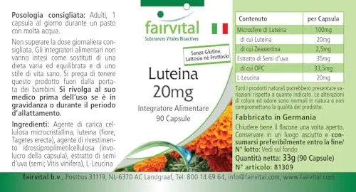 FAIRVITAL Luteina 20 mg Zeaxantina capsule 90 microincapsulate
