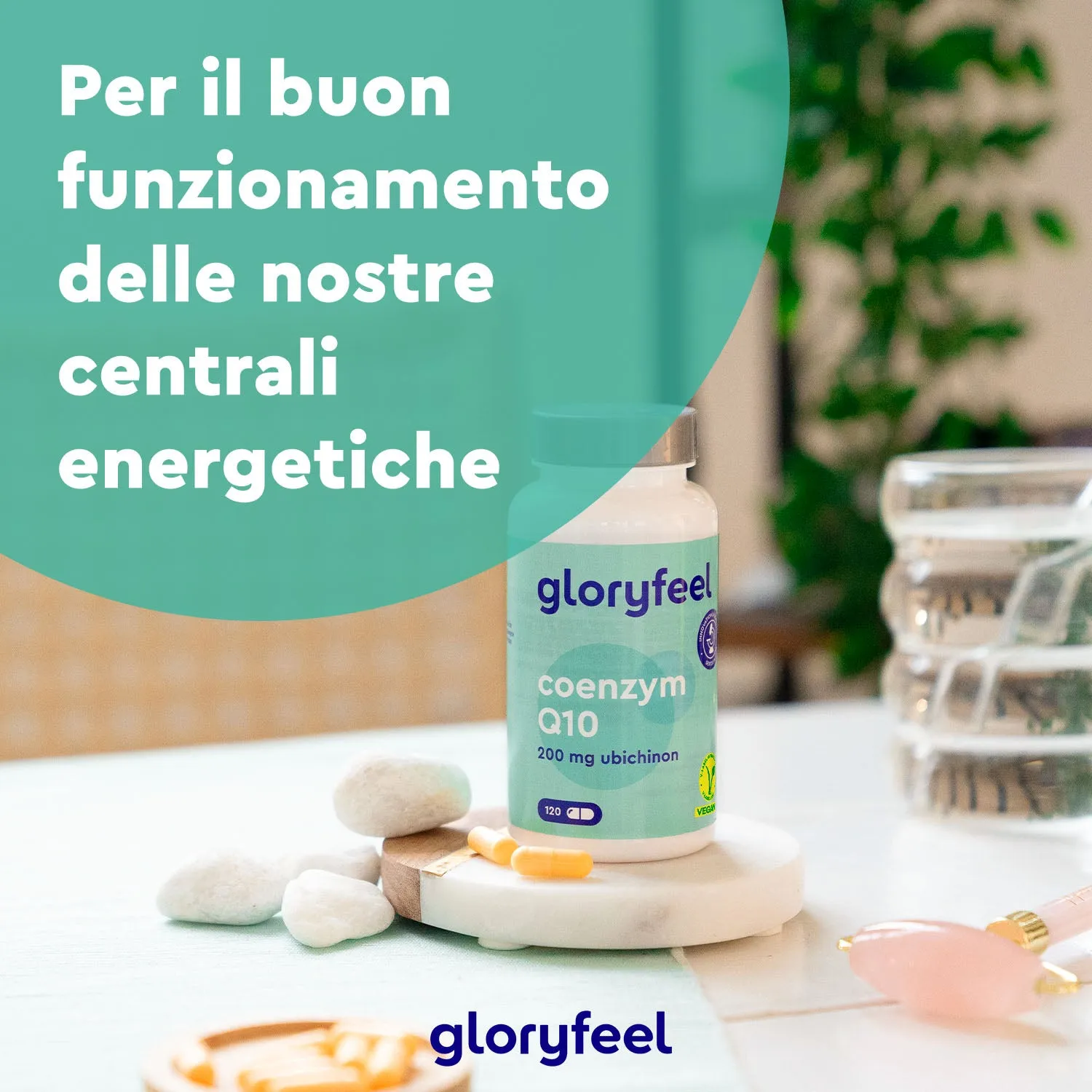 gloryfeel Coenzima Q10 Integratore 120 Capsule 200mg Vegan