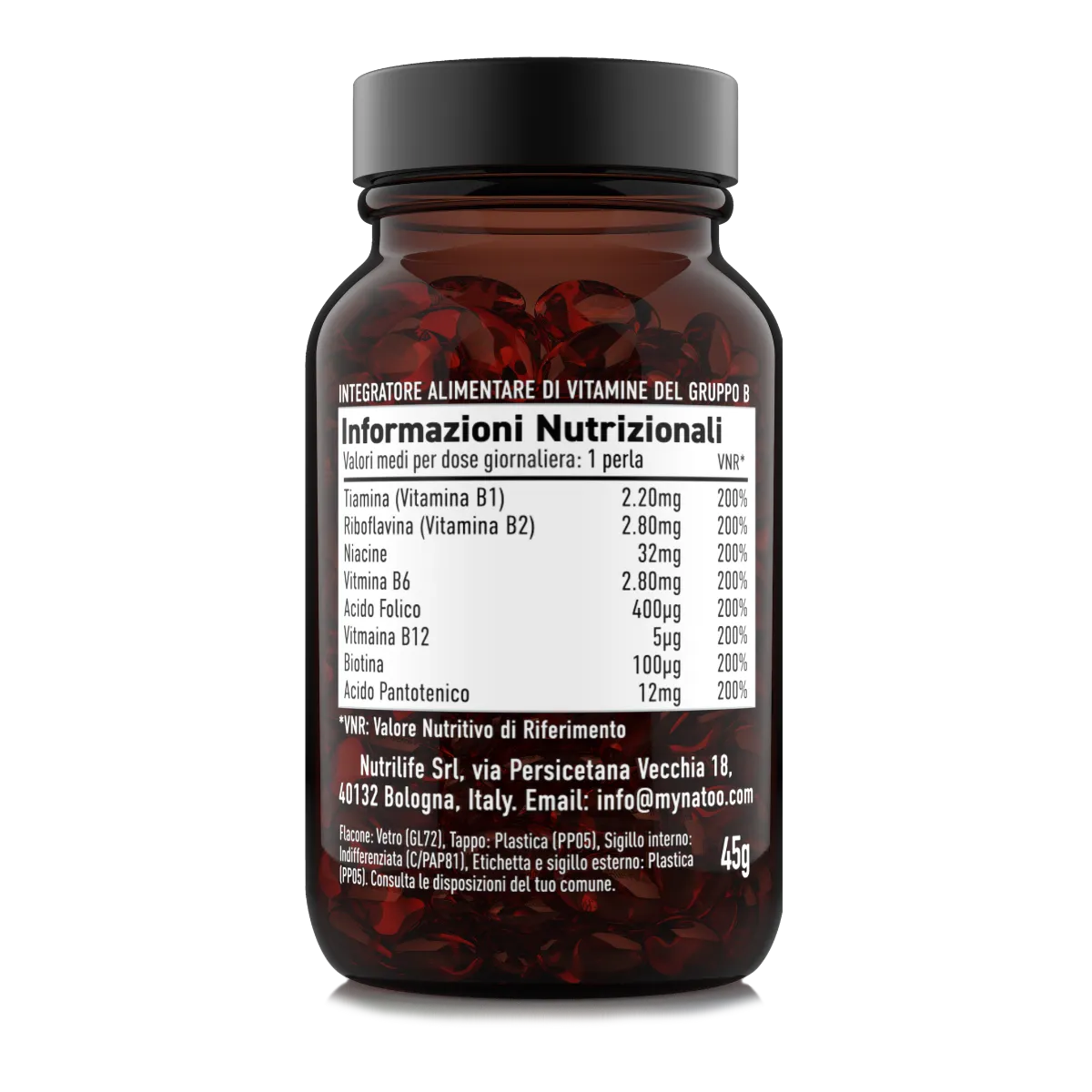 NATOO Vitamin B Complex vitamine B 60 perle 200% VNR