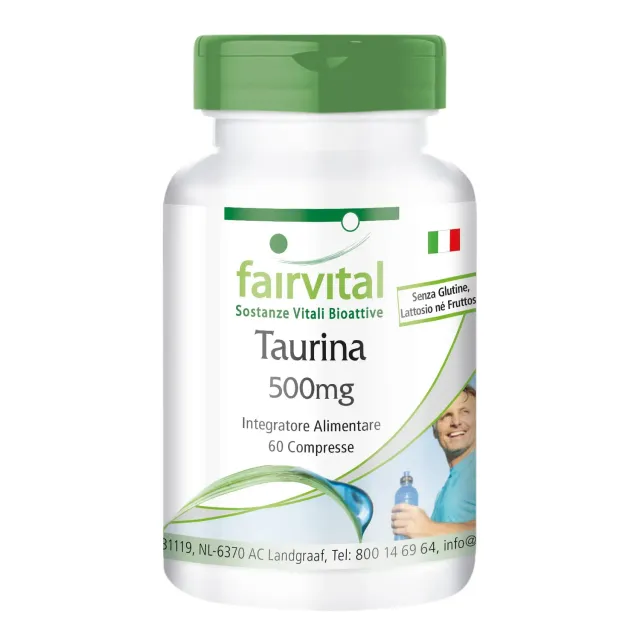 Fairvital Taurina 500 mg compresse 60 pezzi vegano