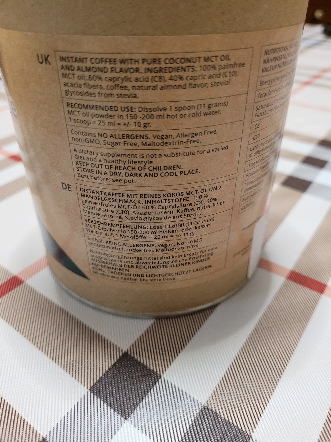 Go-Keto MCT Instant Caffè caffè 250 g gusto amaretto-mandorle