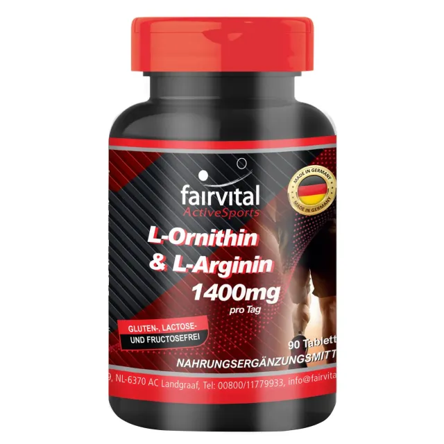 Fairvital L-Ornitina Arginina 1400 mg compresse 90 pezzi alto dosaggio