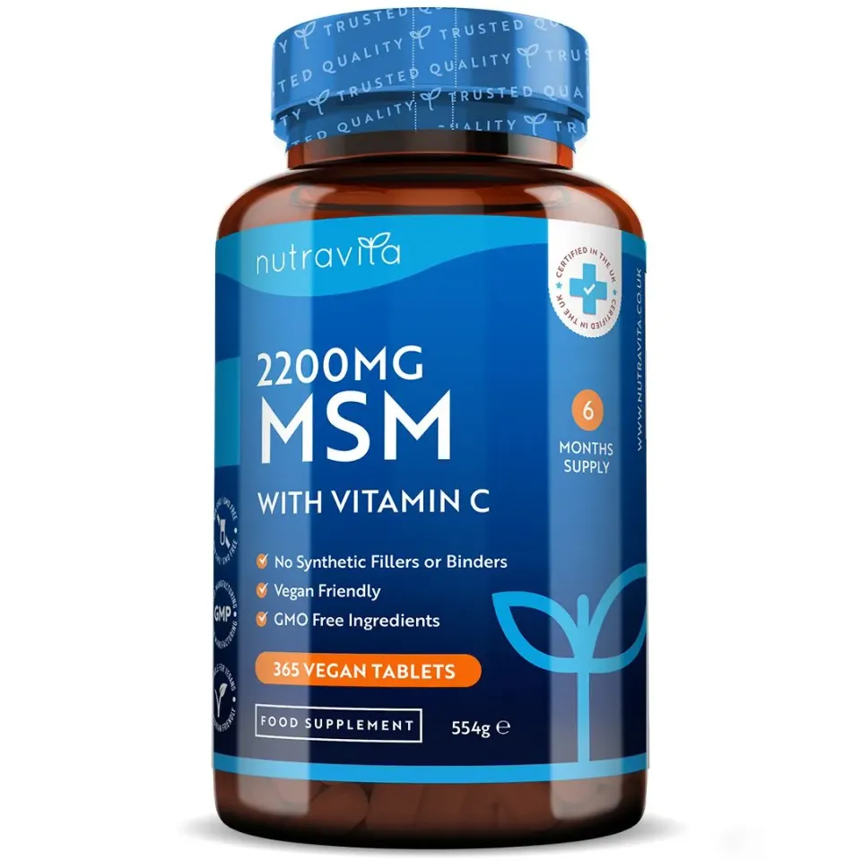 Nutravita MSM 2200mg compresse 365 vitamina C ossa
