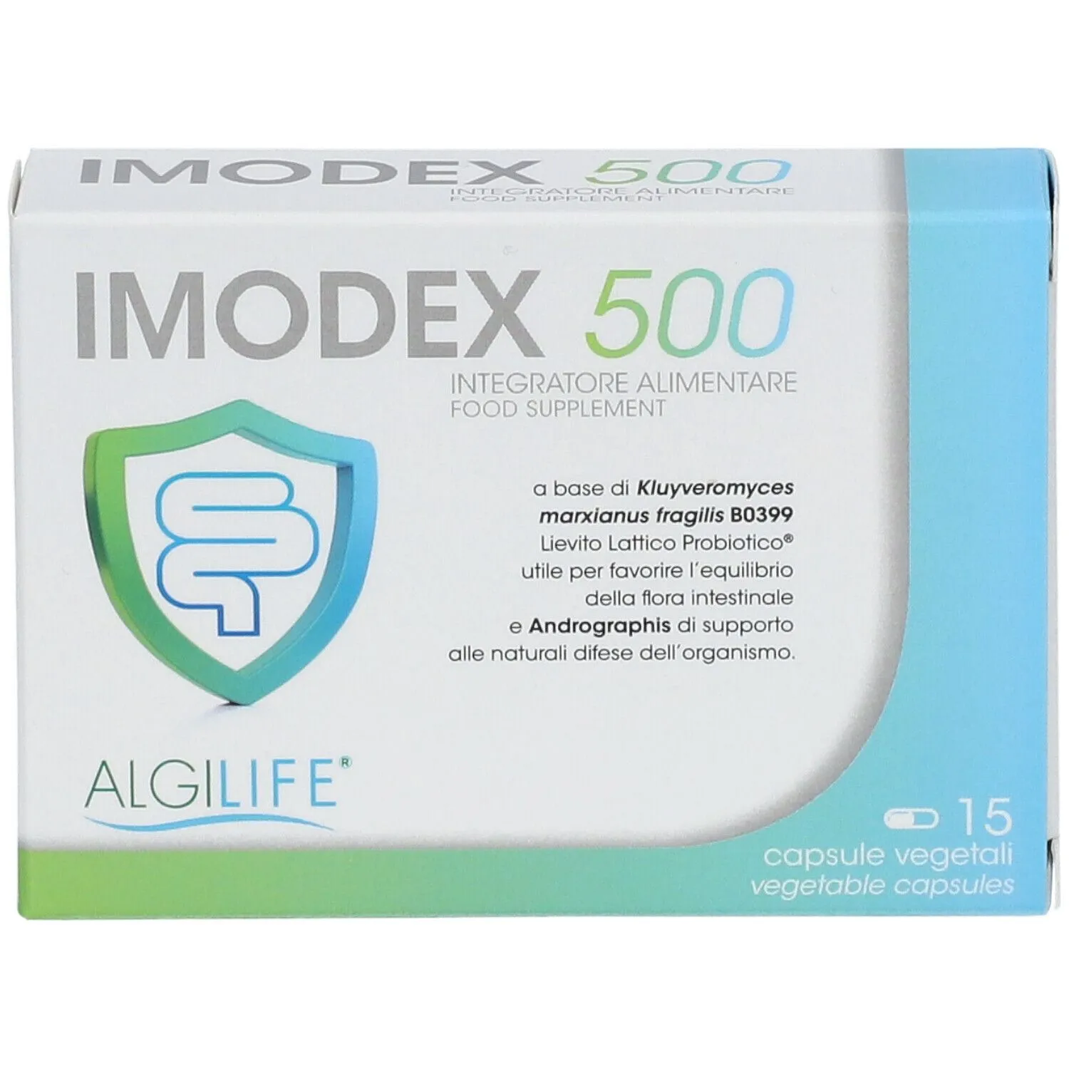 Algilife Imodex 500 capsule lievito kefir andrographis
