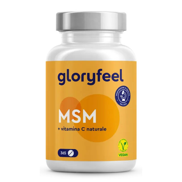 gloryfeel MSM Zolfo compresse 365 con vitamina C