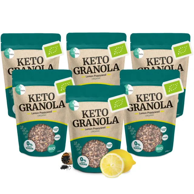 Go-Keto Bio Keto Granola Lemon granola 6x290g senza zucchero