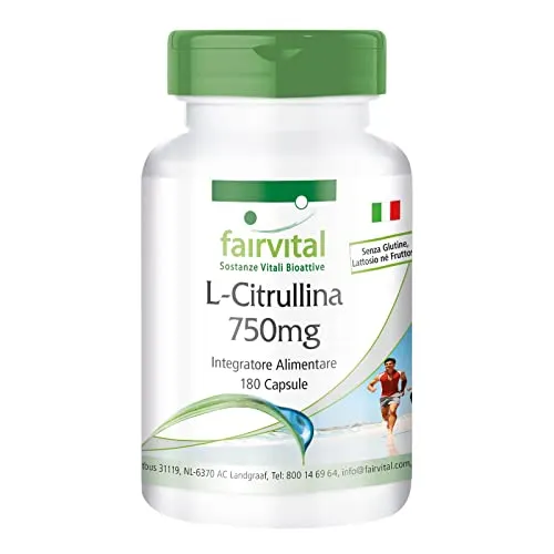 Fairvital L-Citrullina 750 mg capsule 180 pz alto dosaggio