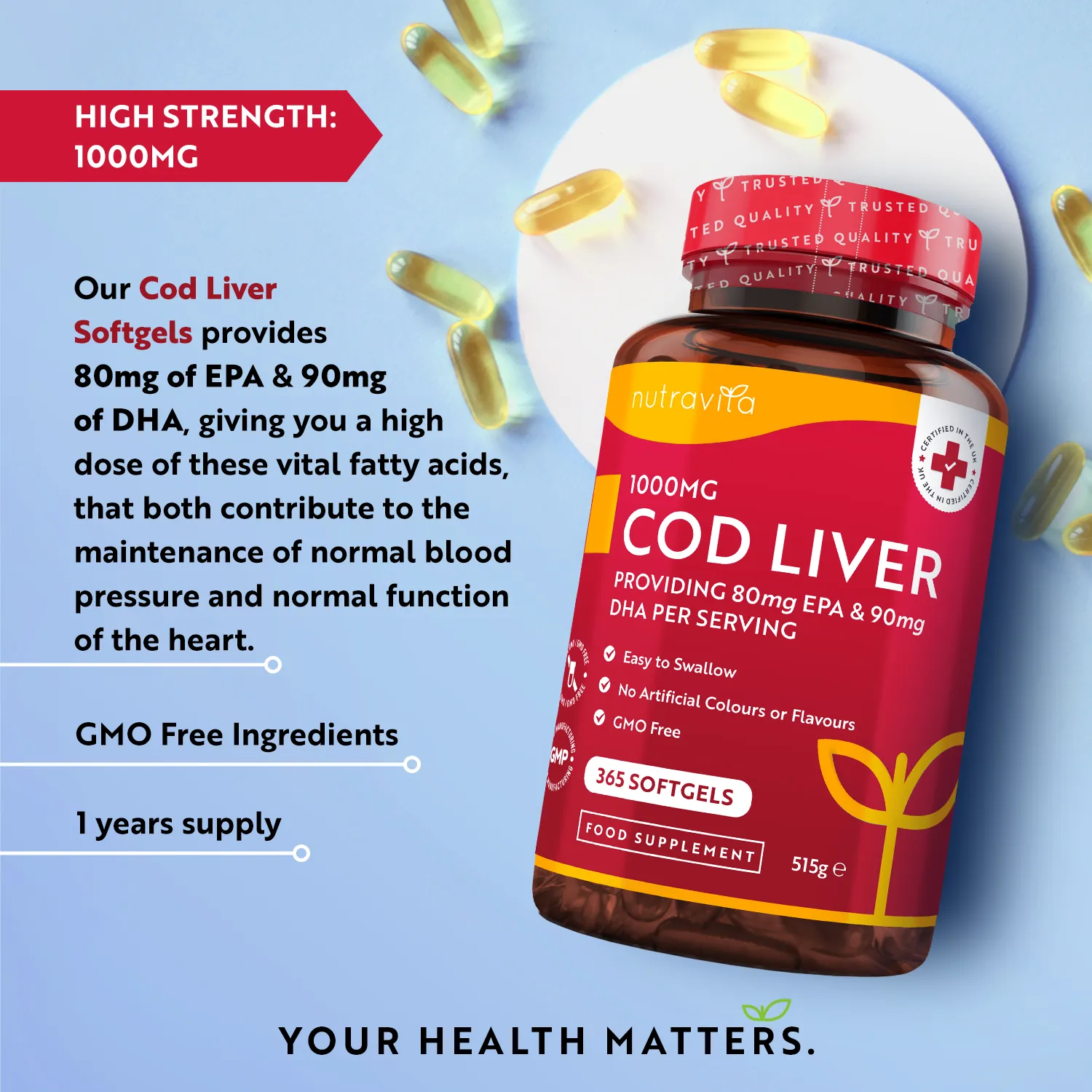 Nutravita Olio Fegato Merluzzo 1000mg 365 capsule EPA DHA