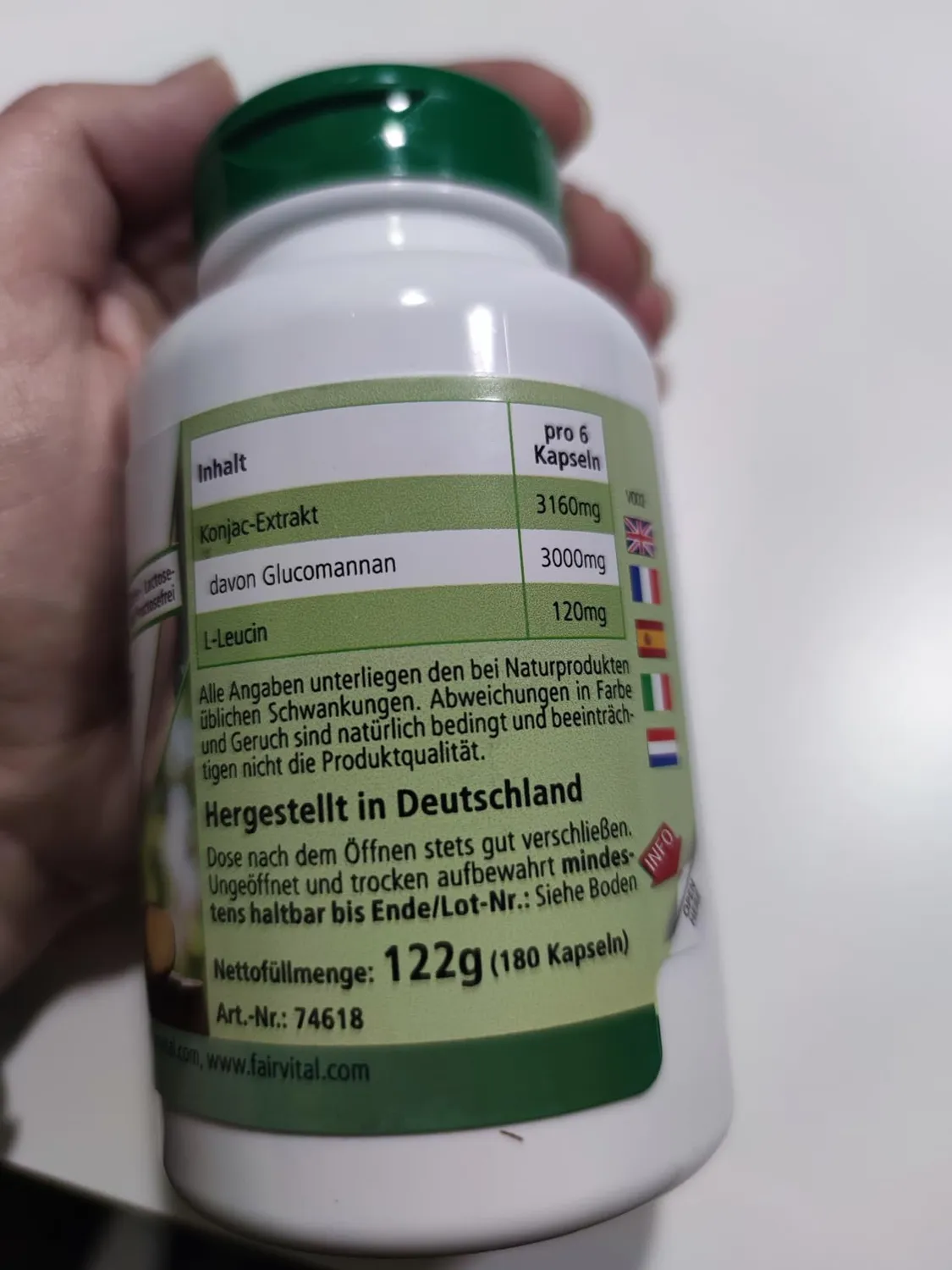 Fairvital Glucomannano 3000 mg capsule 180 pz alto dosaggio