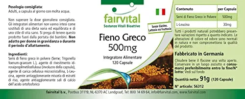 Fairvital Fieno Greco 500 mg capsule 120 pz 50% saponine