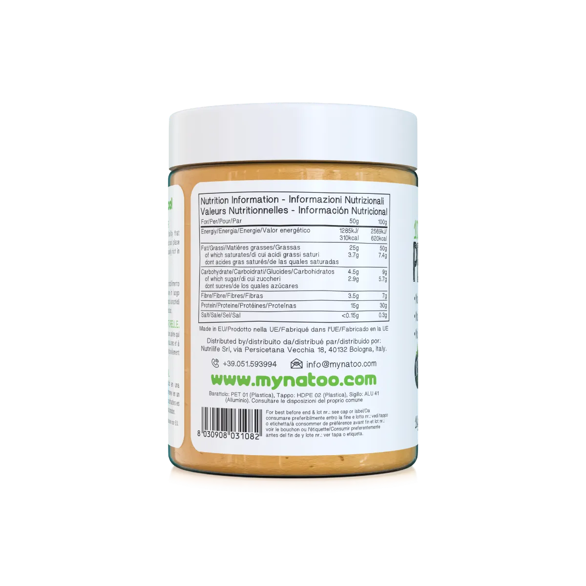 NATOO Burro d'Arachidi Crunchy crema 400g 30% proteine