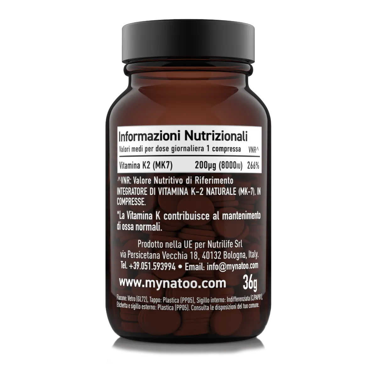 Natoo Essentials Vitamina K2 K2VITAL compresse 60 compresse MK7