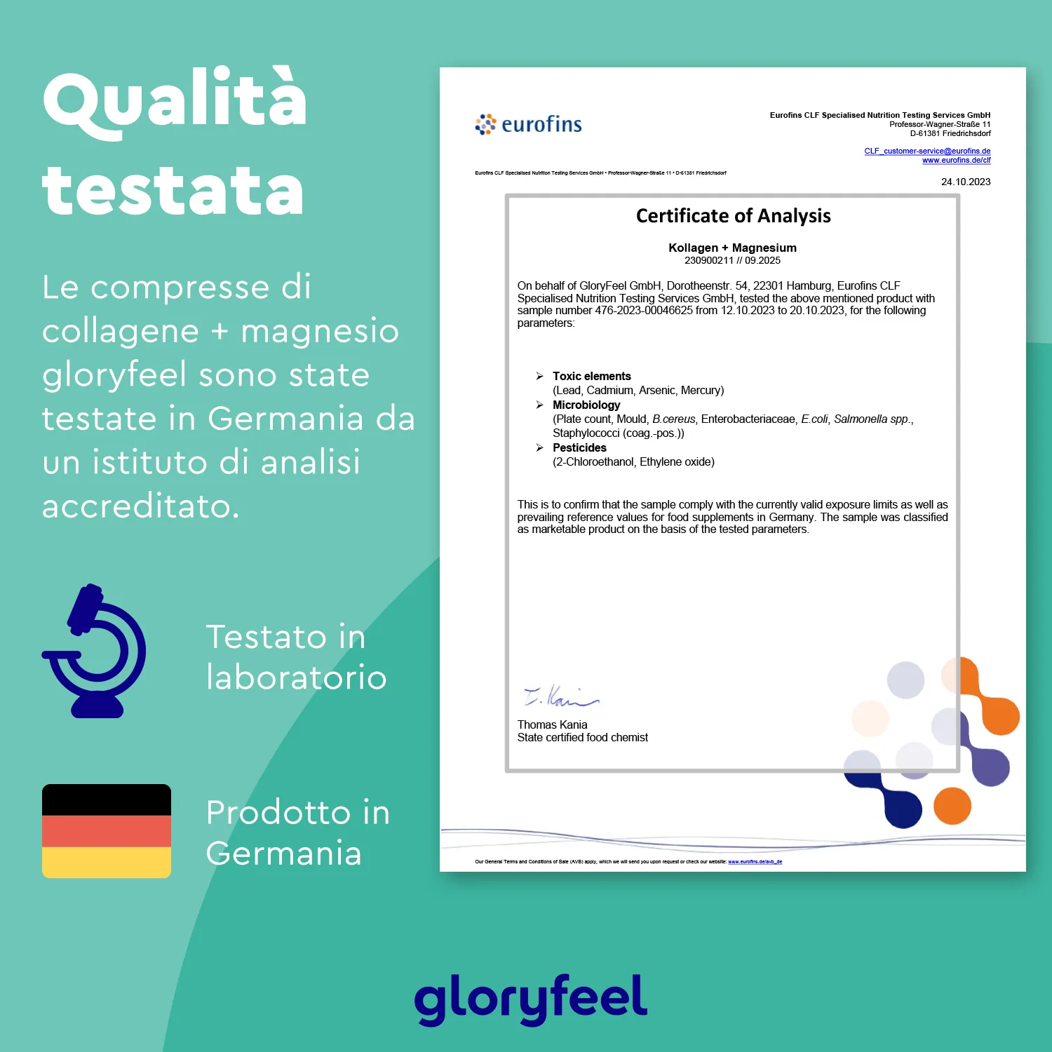 gloryfeel Collagene Magnesio compresse marine