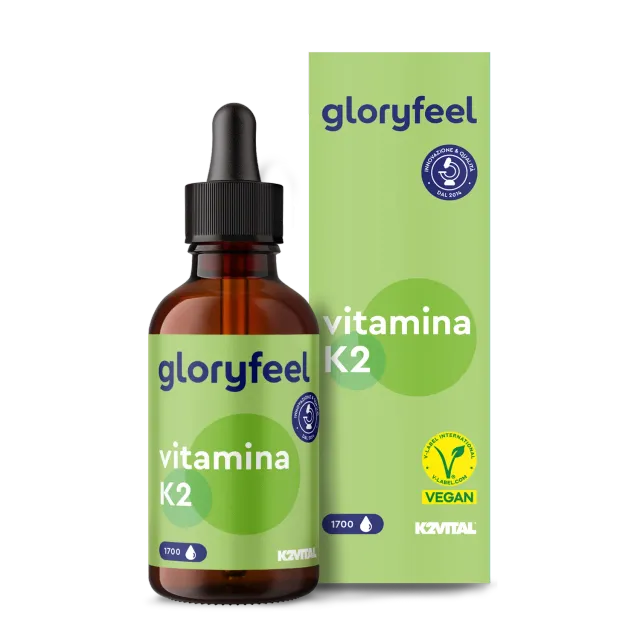 gloryfeel Vitamina K2 MK7 gocce vegane all-trans