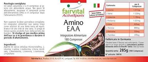 Fairvital Amino EAA compresse 180 pezzi aminoacidi essenziali