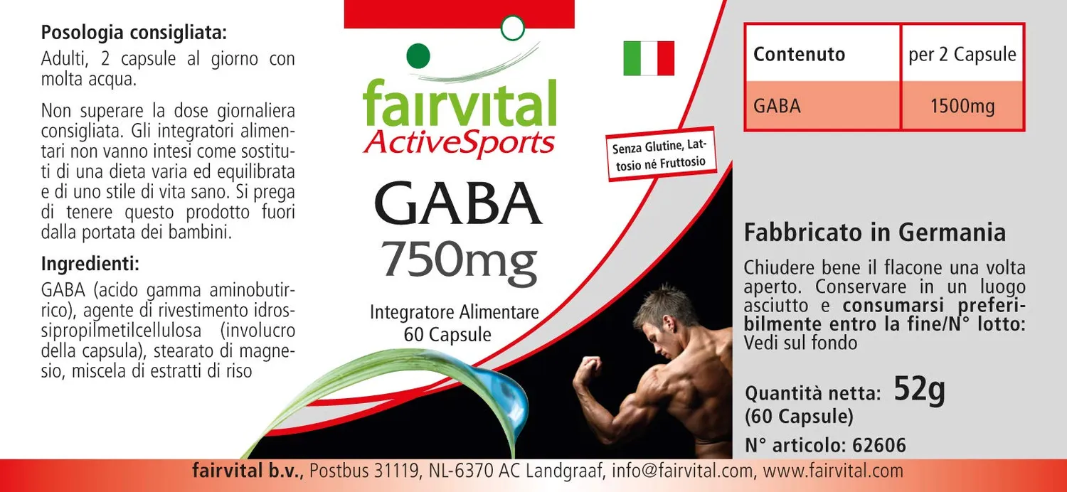 Fairvital GABA 750 mg capsule 60 pz alto dosaggio