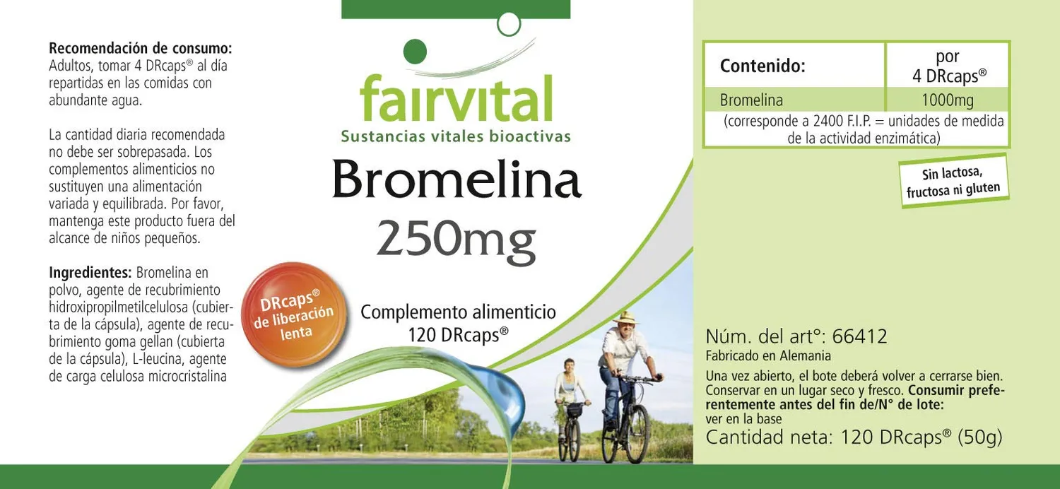 fairvital Bromelina capsule 120 da 250 mg ananas