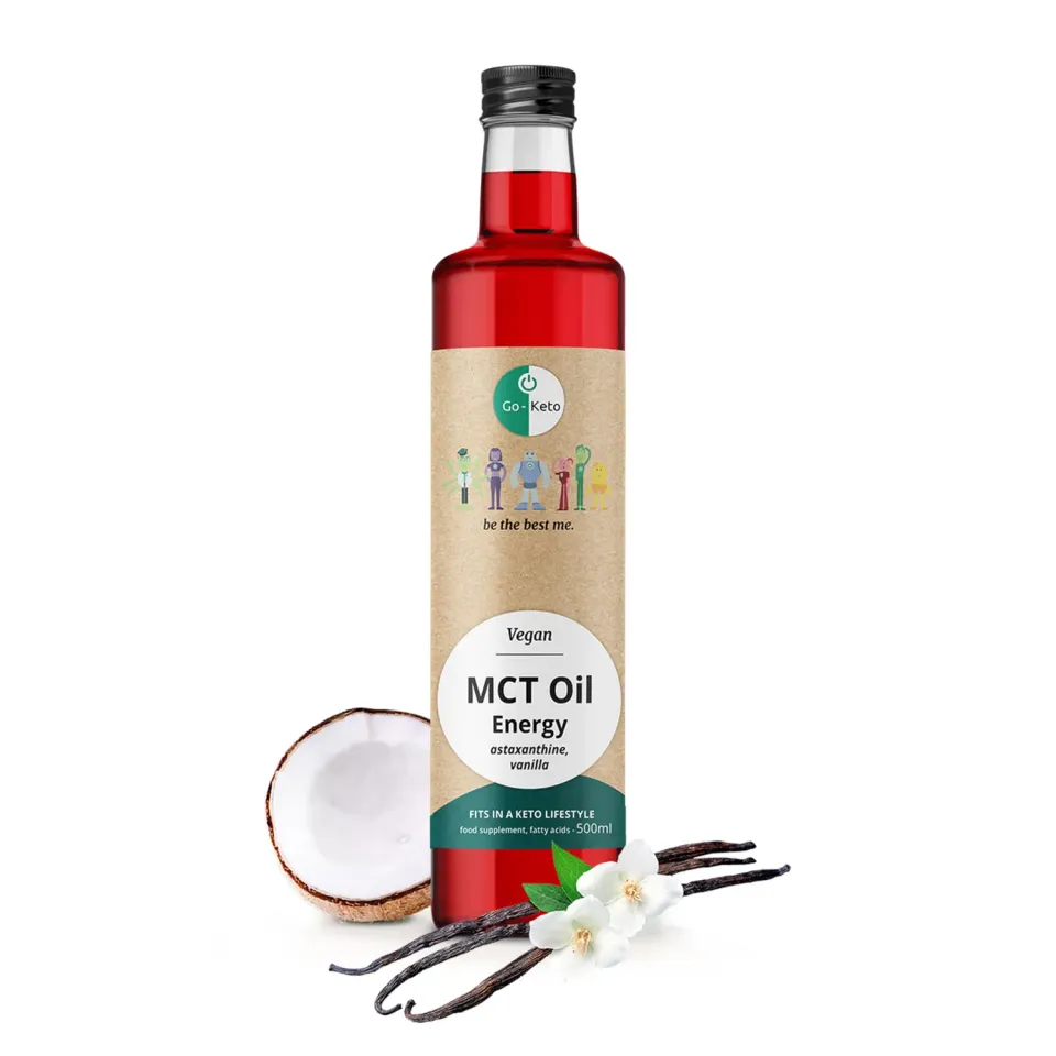 Go-Keto MCT Oil Energy olio cocco 500 ml C8 C10 vaniglia