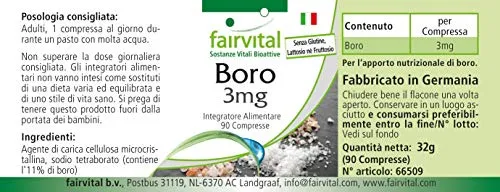 Fairvital Boro 3 mg compresse 90 pezzi da tetraborato di sodio