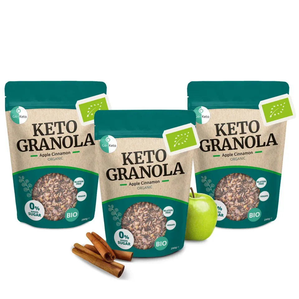 Go-Keto Bio Granola Apple Cinnamon muesli 3x290g low carb