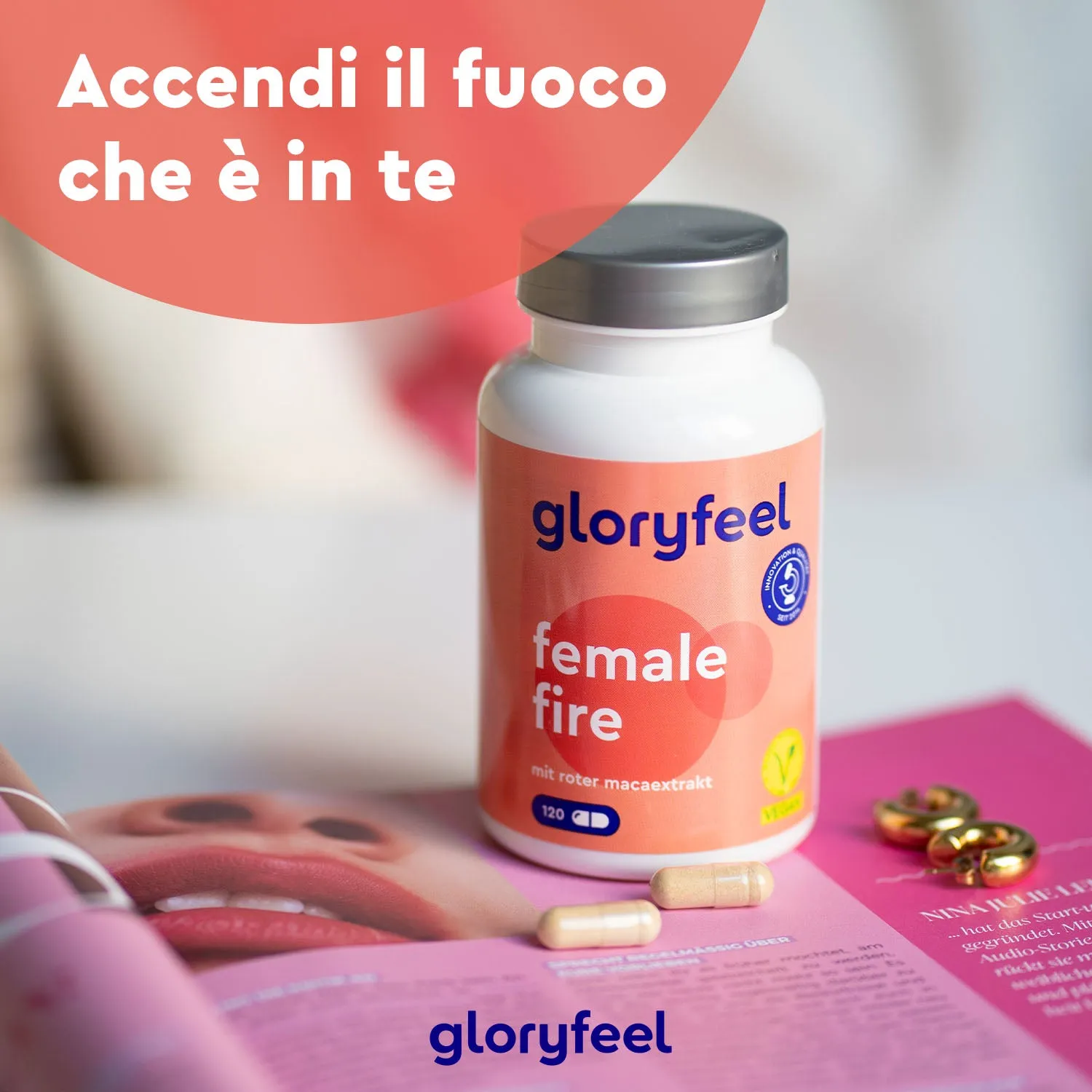 gloryfeel Female Fire Maca Rossa capsule equilibrio ormonale