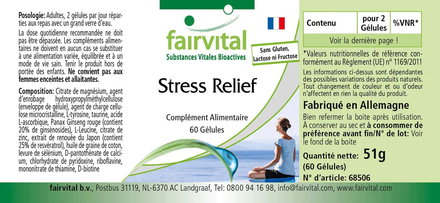 Fairvital Stress Relief capsule 60 pezzi vitamine B