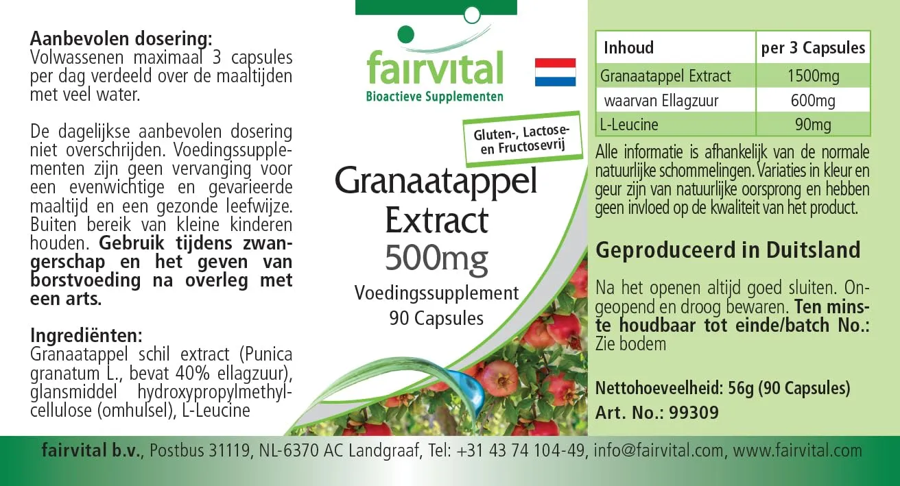 Fairvital Melograno 500 mg capsule 90 capsule acido ellagico