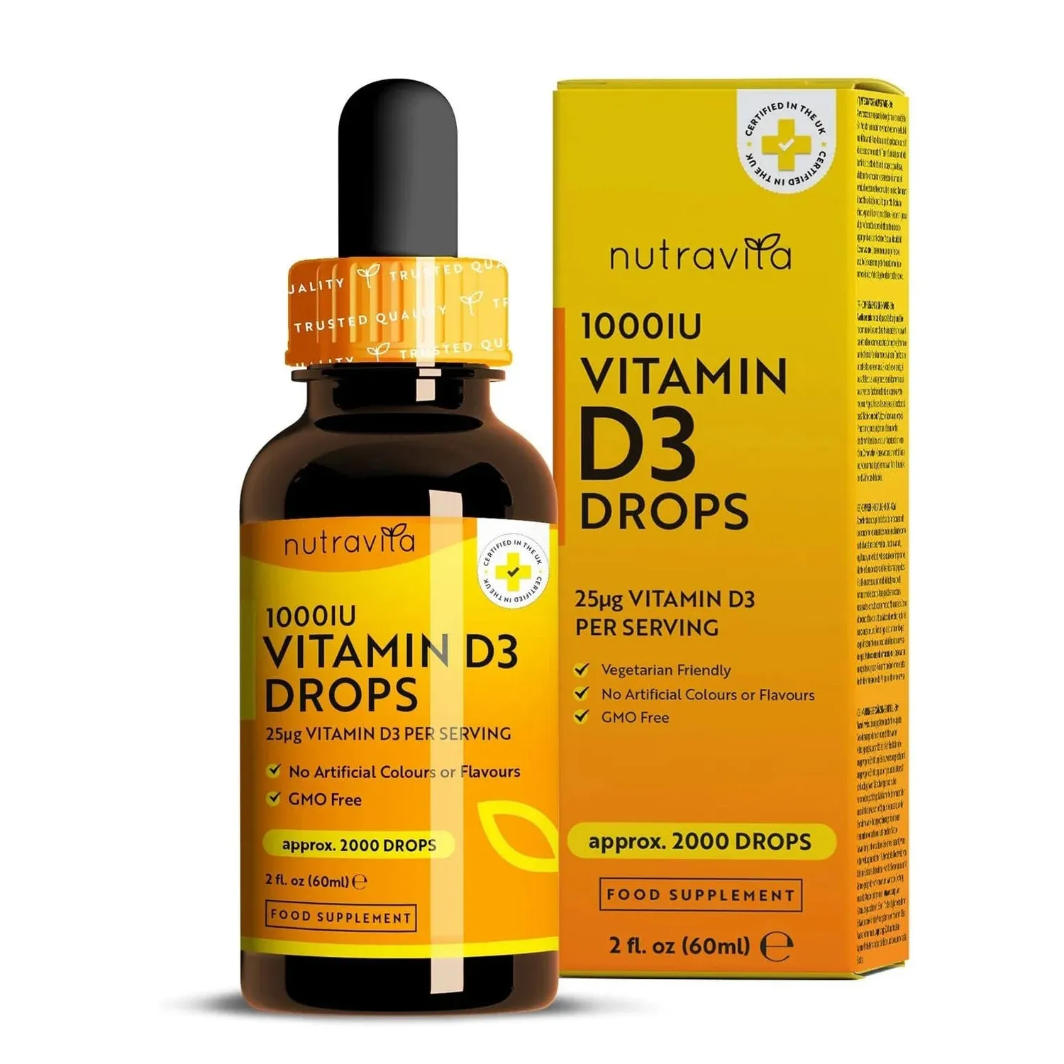 Nutravita Vitamina D3 Gocce 2000 gocce immunita ossa
