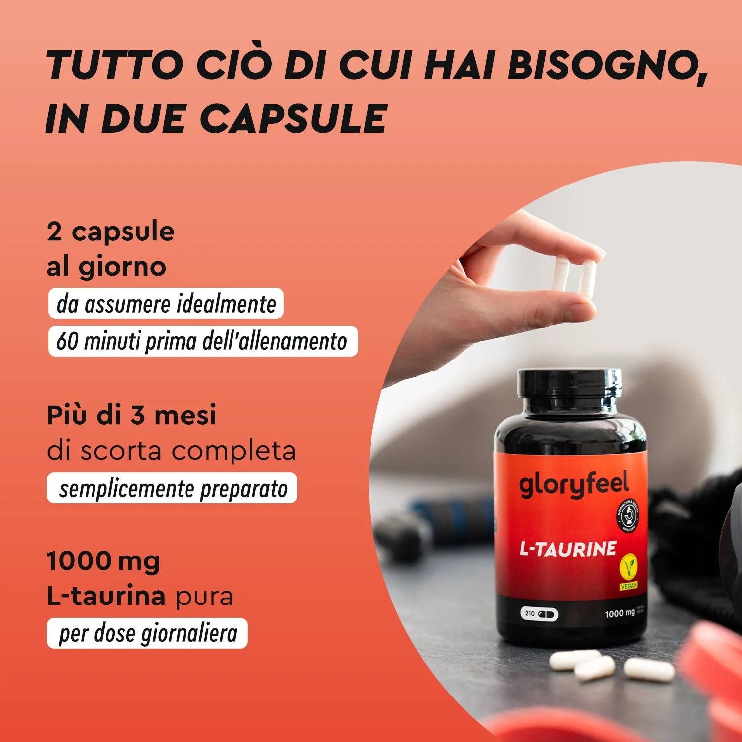 gloryfeel Taurina capsule L-taurina sport