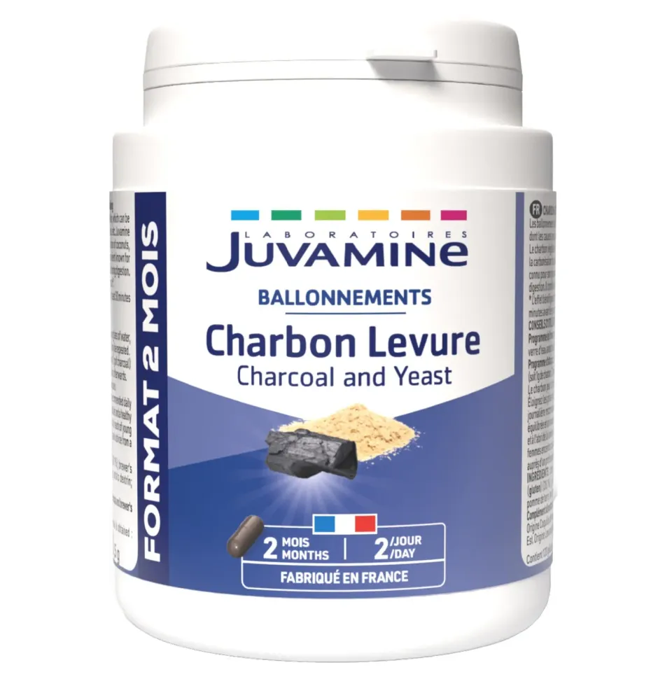 Juvamine Carbone Lievito di Birra Capsule Digestione 2 mesi