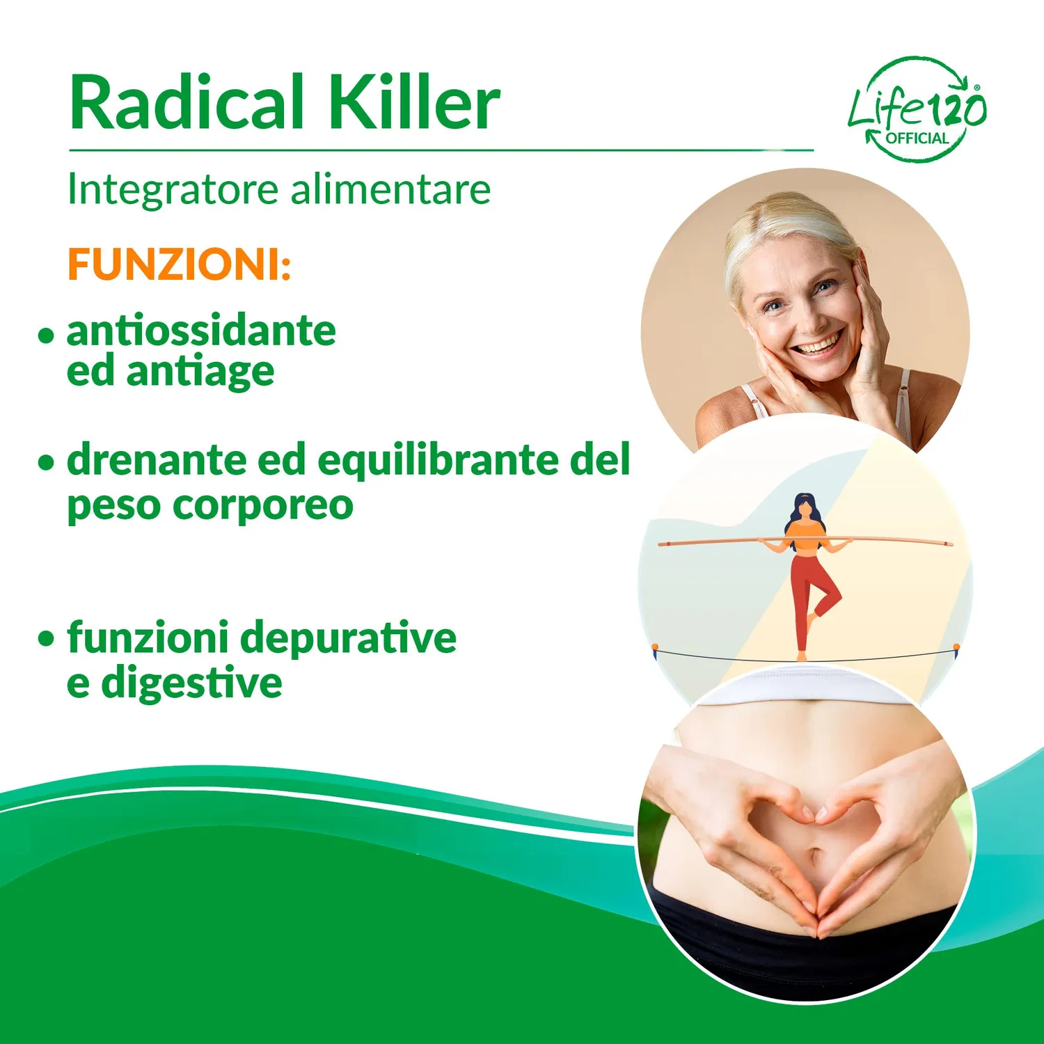 Life 120 Radical Killer compresse 90 antiossidante naturale
