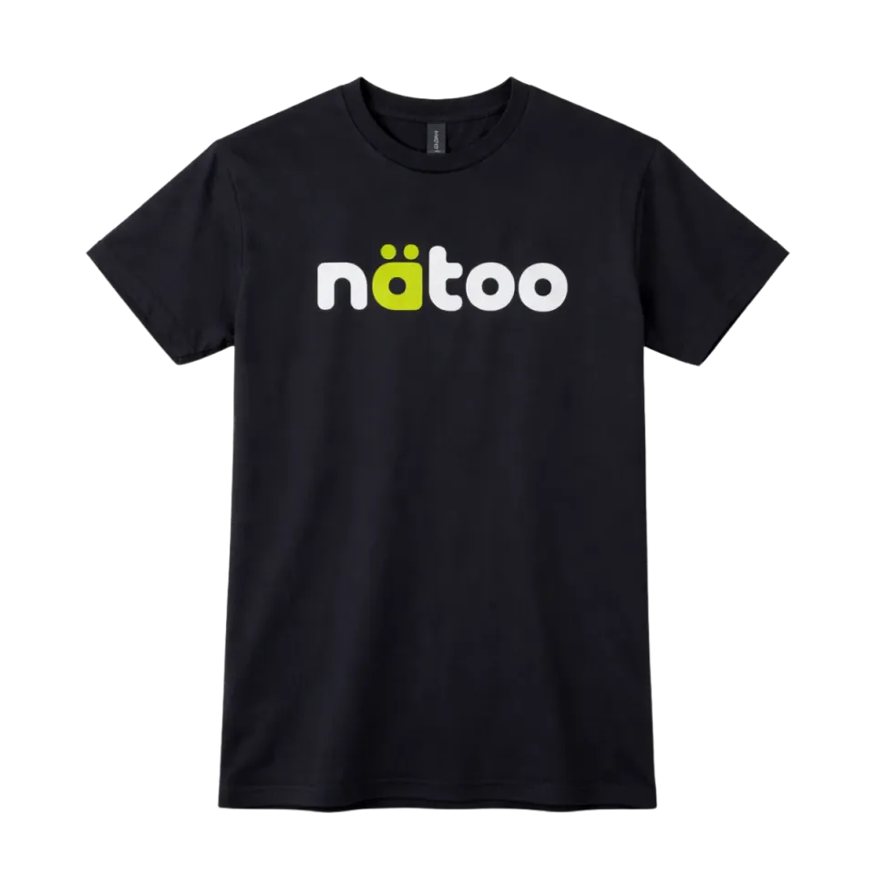 Natoo T-shirt uomo cotone nero S