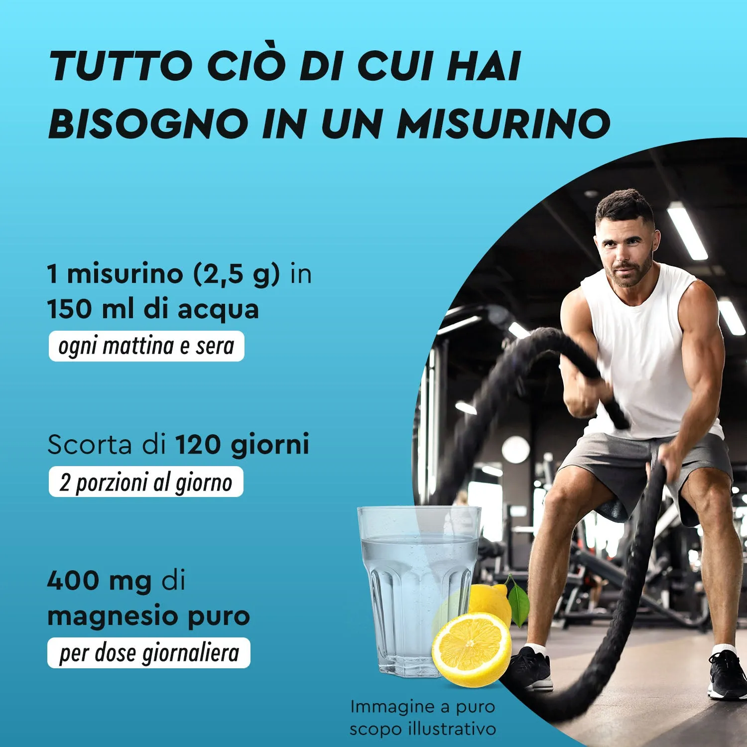 gloryfeel Magnesio polvere gusto limone bisglicinato malato