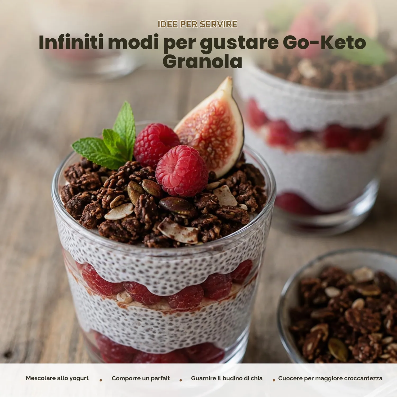 Go-Keto Granola Cocoa muesli keto 290 g al cacao