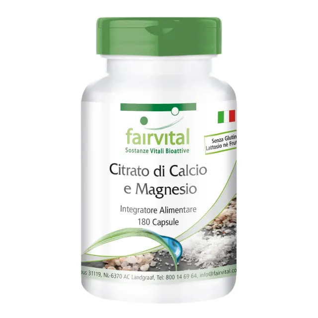 fairvital Cal-Mag citrato calcio magnesio 180 capsule