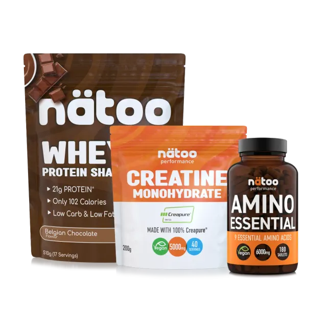 Natoo Performance Gym Starter Pack kit whey creatina EAA