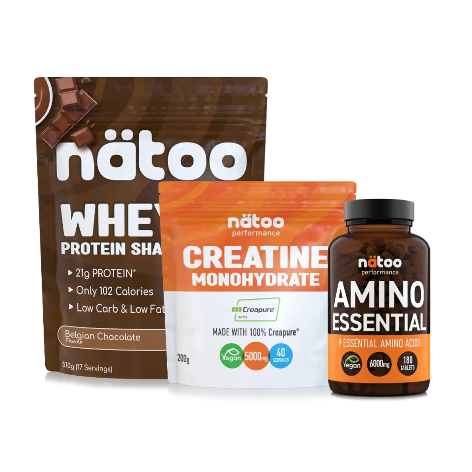 Natoo Performance Gym Starter Pack kit whey creatina EAA