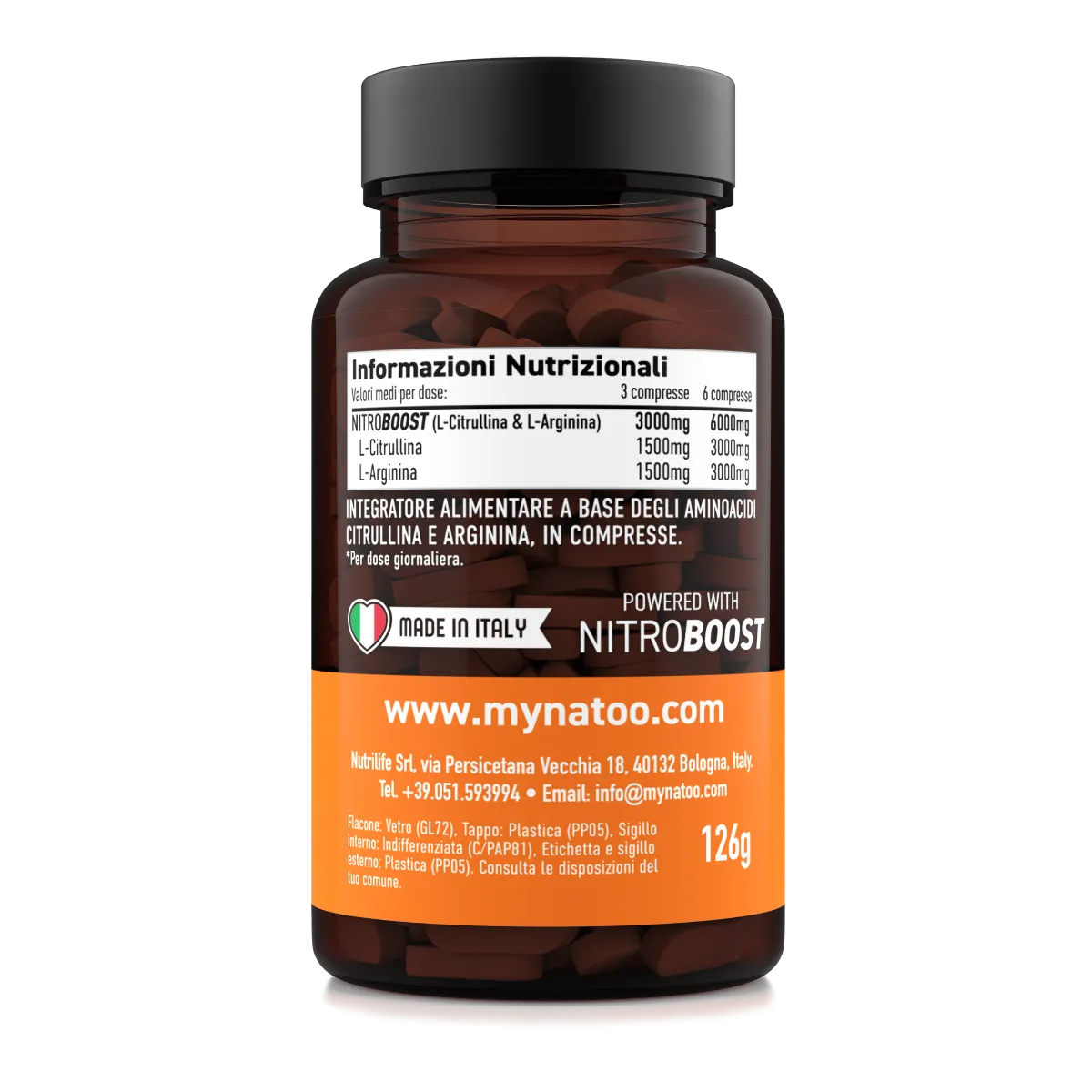 Natoo Performance Nitro Boost integratore 90 compresse arginina citrullina