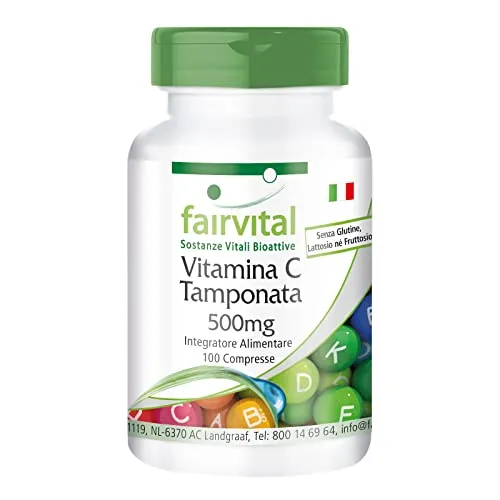 Fairvital Vitamina C 500 mg 100 compresse vegane calcio