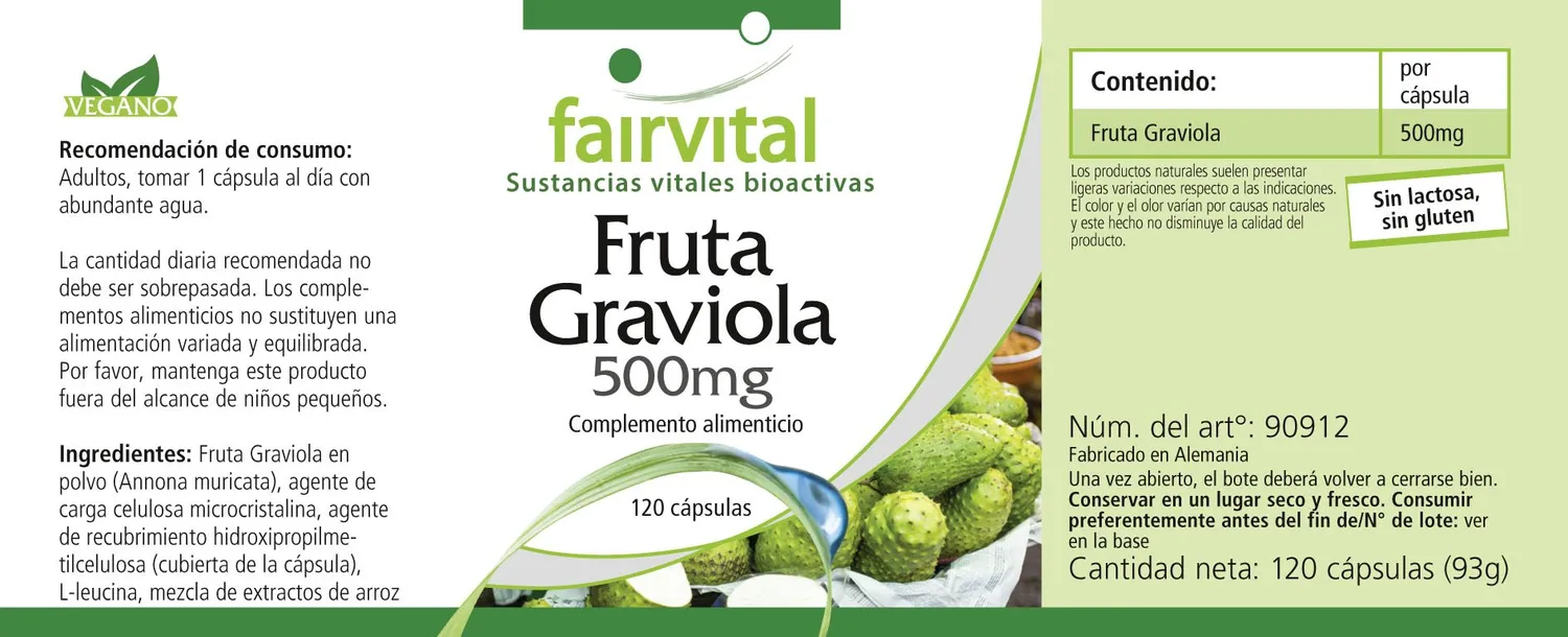 Fairvital Graviola 500 mg capsule 120 capsule vegane