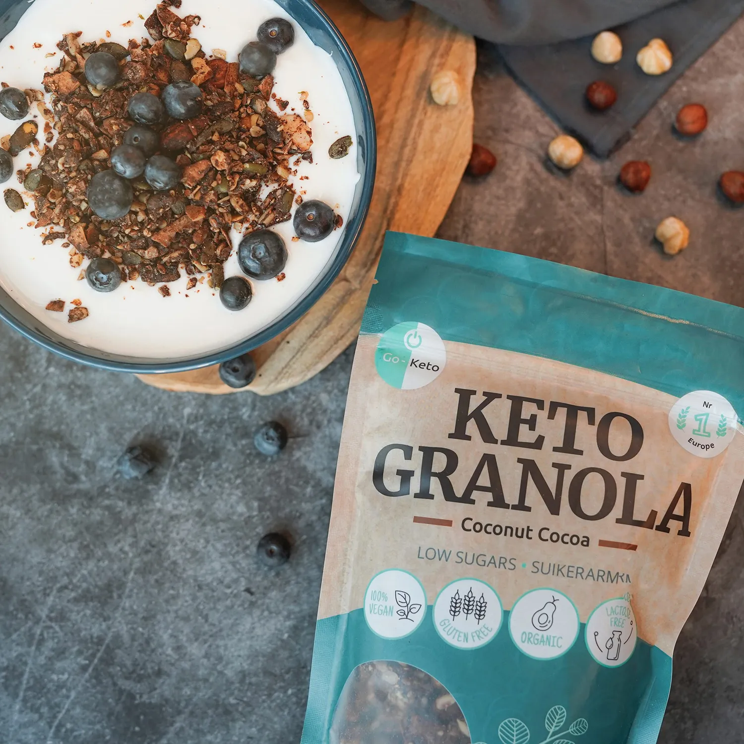 Go-Keto Bio Granola cocco cioccolato 3x290g keto