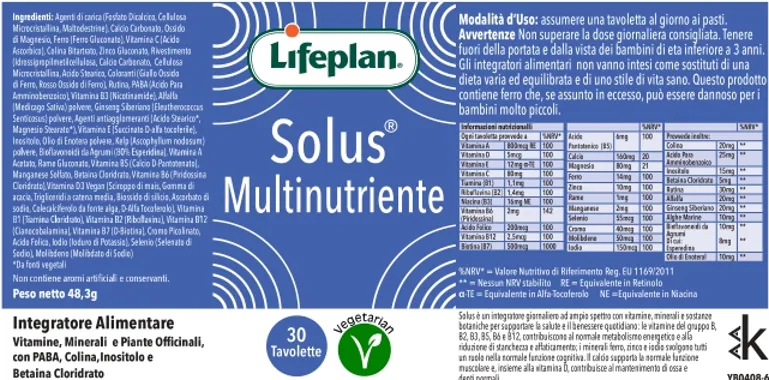 Algilife Lifeplan Solus Multinutriente integratore multivitaminico