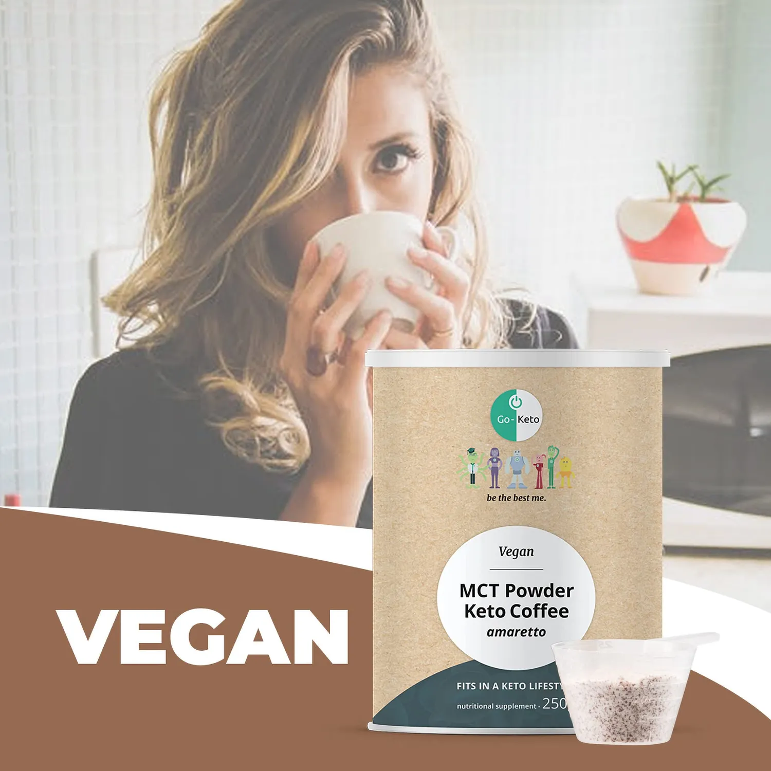 Go-Keto MCT Instant Caffè caffè 250 g gusto amaretto-mandorle