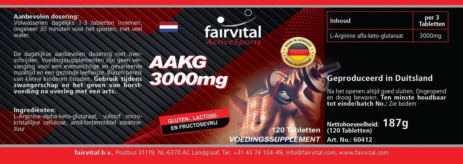 Fairvital AAKG compresse 120 pz 3000 mg arginina