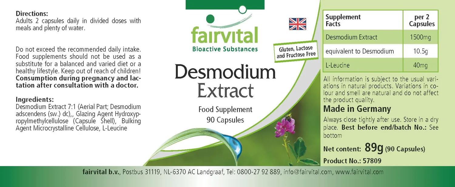 fairvital Desmodium estratto 90 capsule 1500 mg vegano