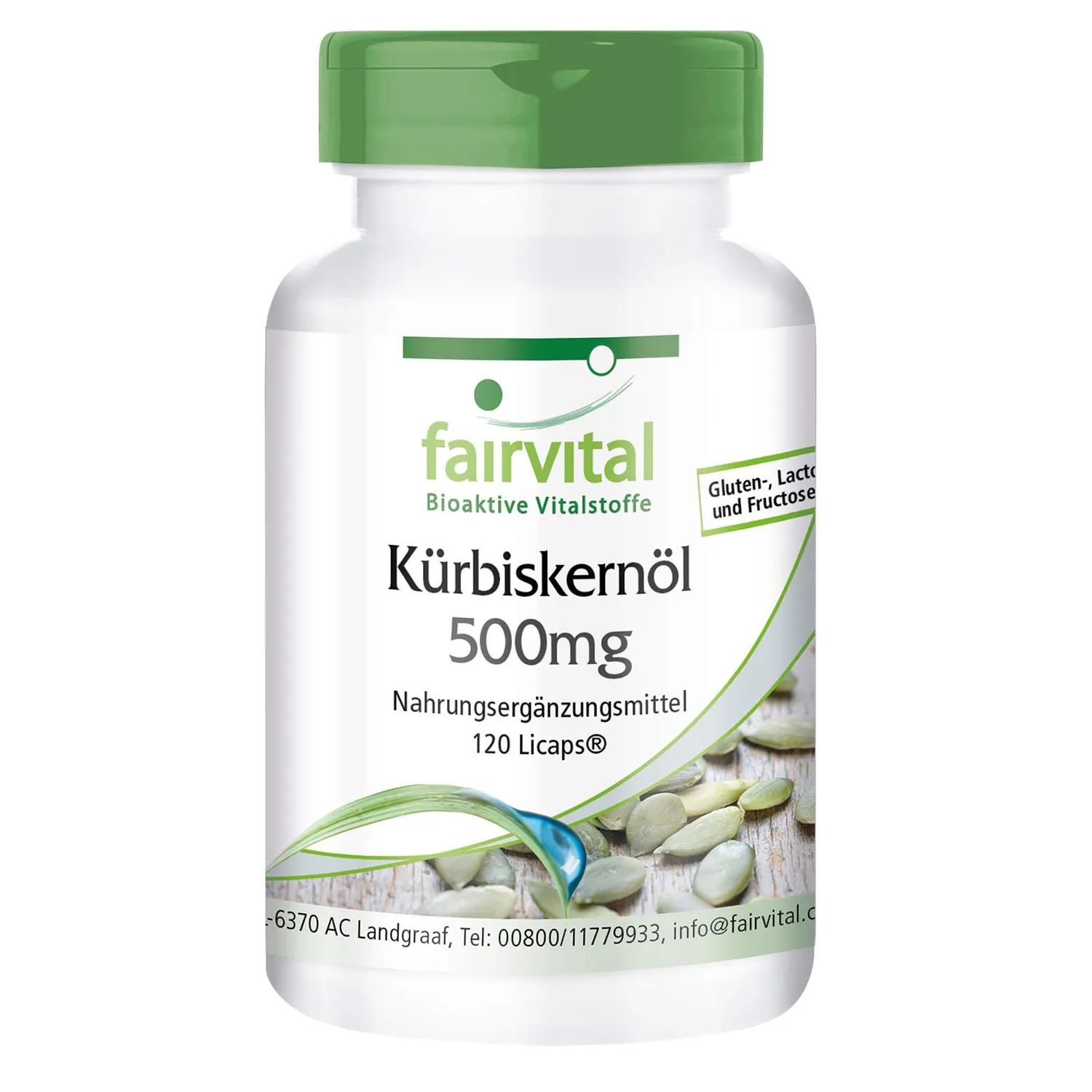 fairvital Olio Semi di Zucca capsule 120 Licaps 2000 mg freddo
