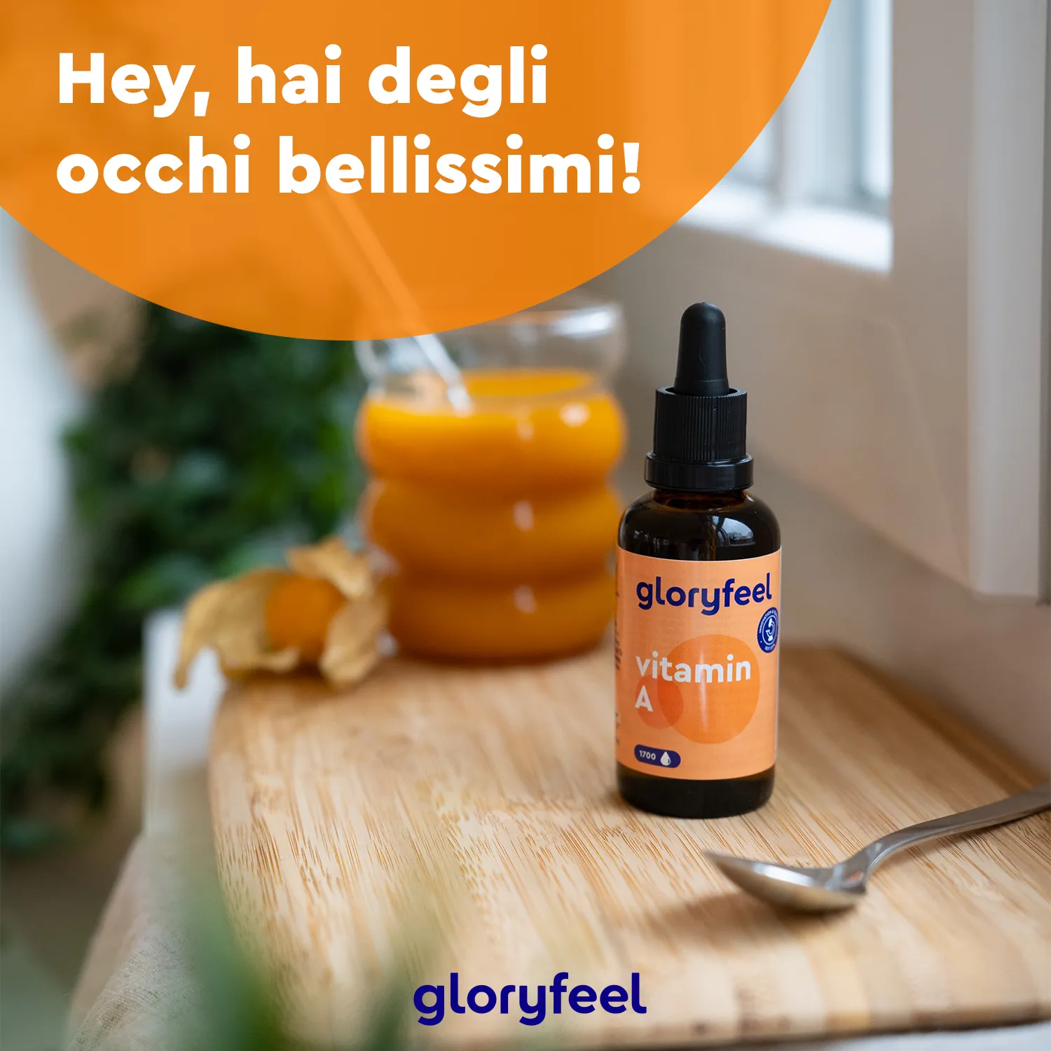gloryfeel Vitamina A gocce 50 ml vegane