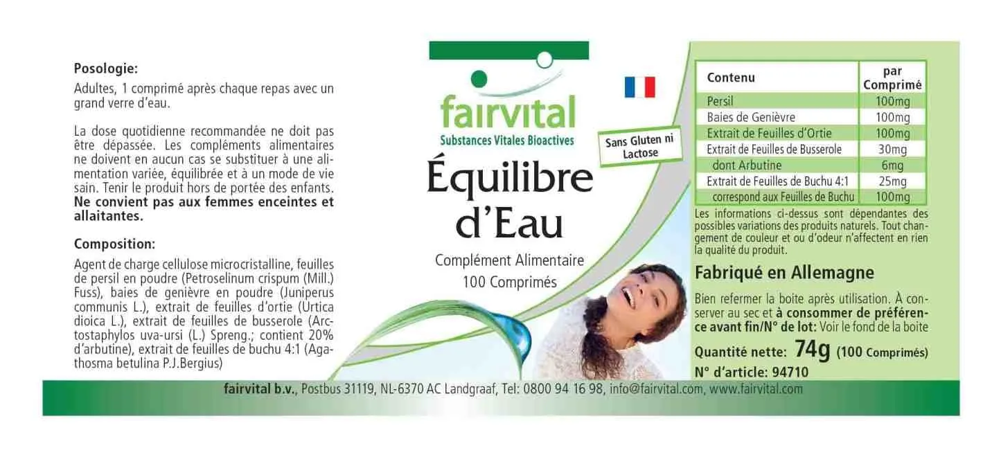 Fairvital Ortic compresse 100 pezzi complesso drenante vegano