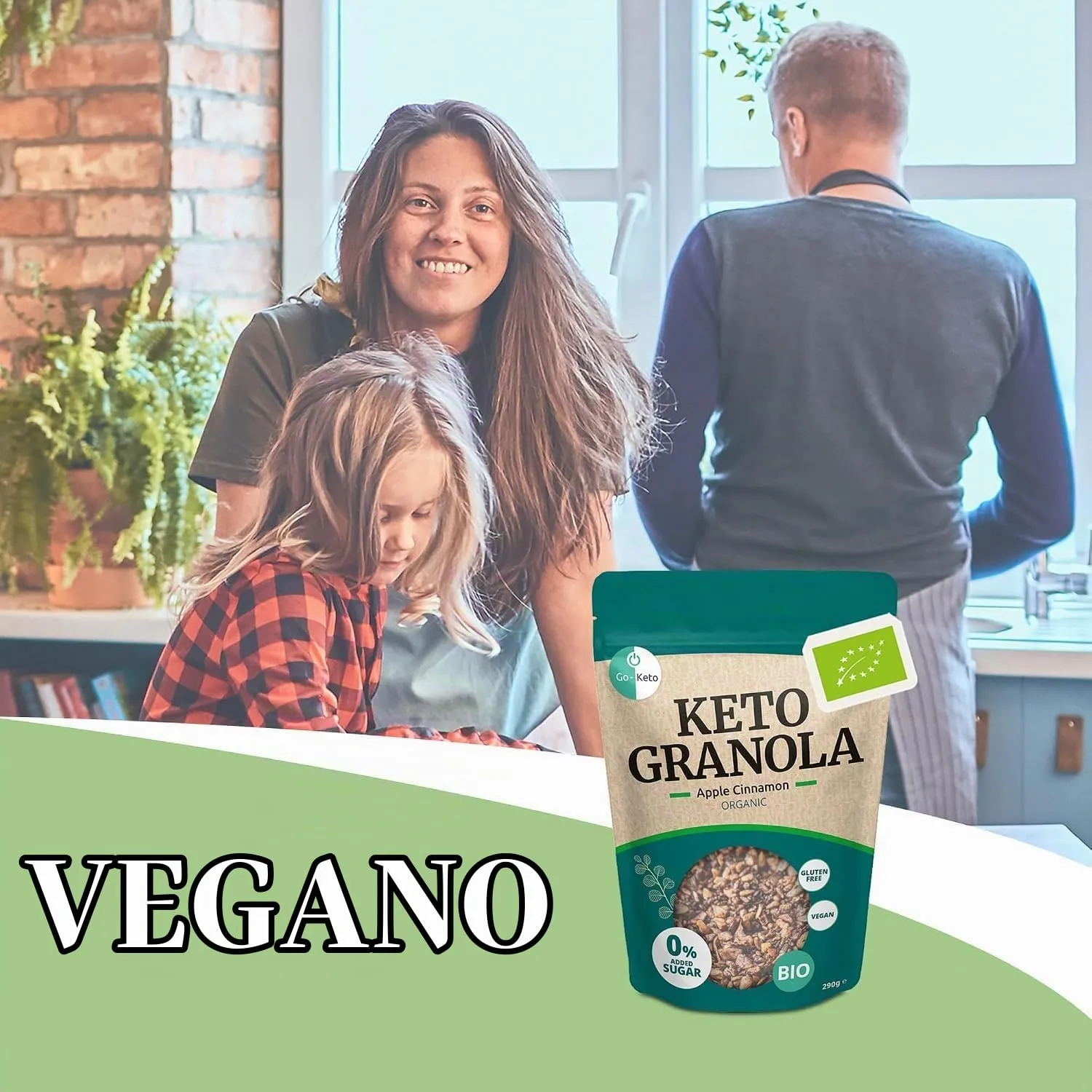 Go-Keto Bio Granola Muesli Keto Mela Cannella 290 g